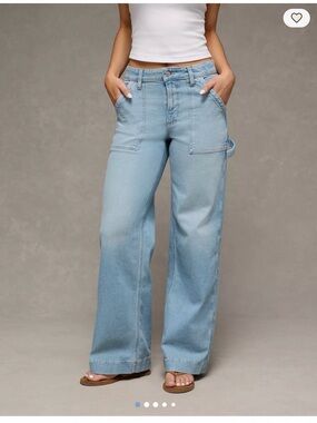 Light Blue Wide-Leg Women's Jeans